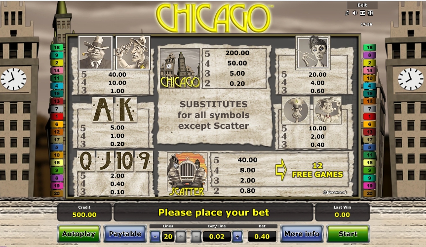 chicago slot machine detail image 0