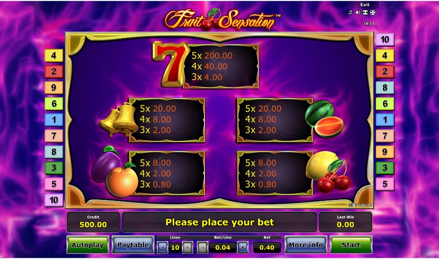 fruit sensation slot machine detail image 0