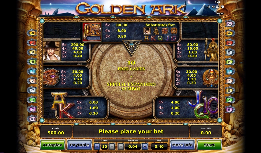 golden ark slot machine detail image 0