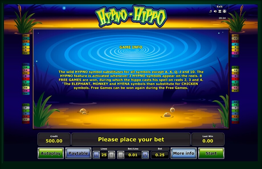 hypno hippo slot machine detail image 1