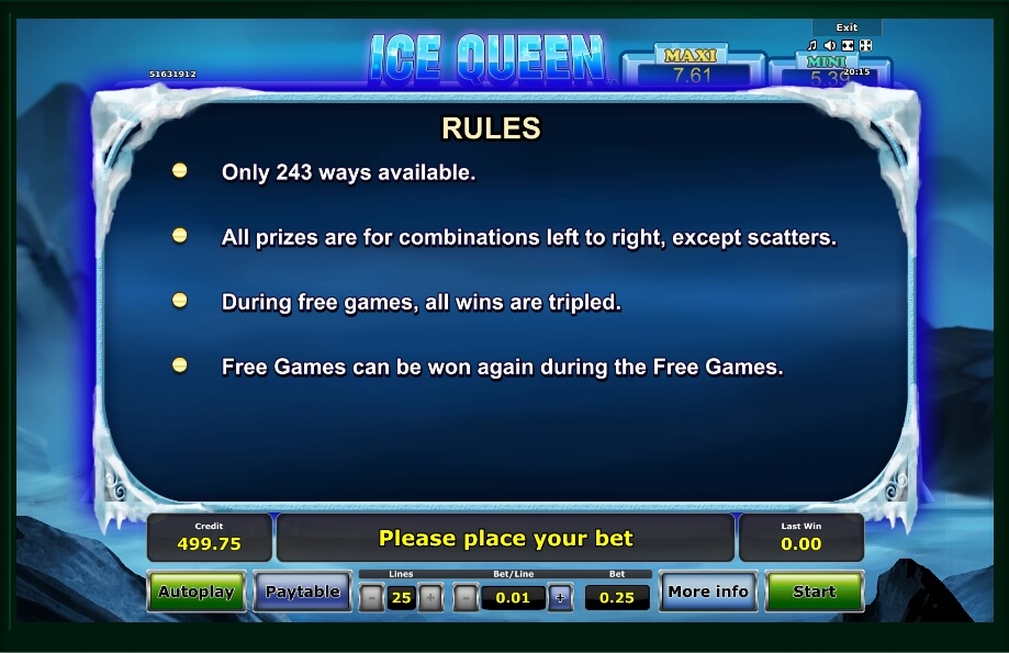 ice queen slot machine detail image 2