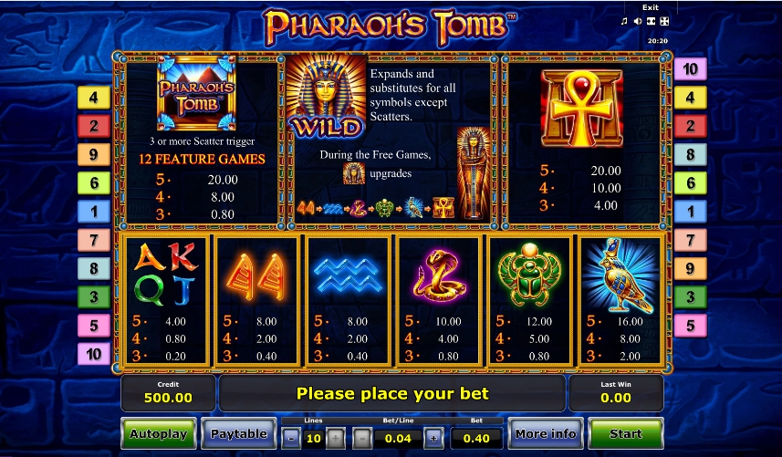 pharaohs tomb slot machine detail image 0