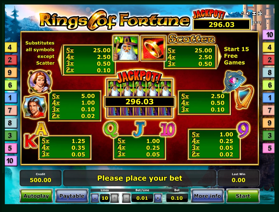rings of fortune slot machine detail image 0