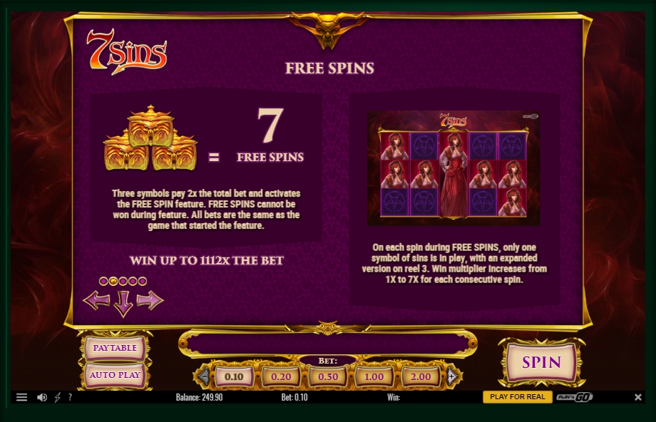7 sins slot machine detail image 3