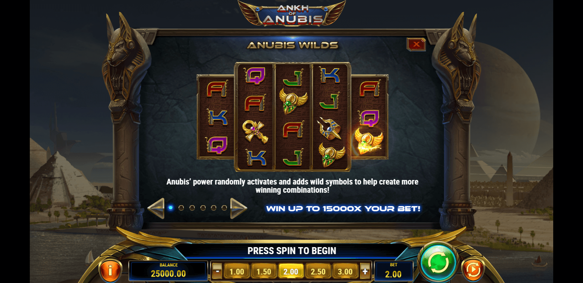 ankh of anubis slot machine detail image 0