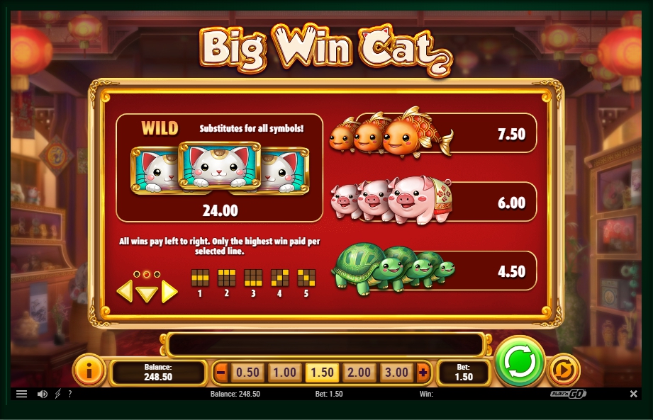 big win cat slot machine detail image 1