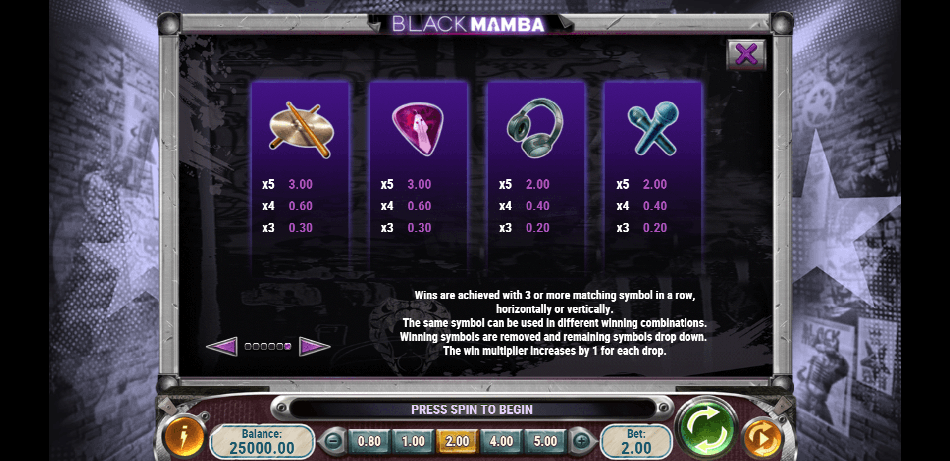 black mamba slot machine detail image 5
