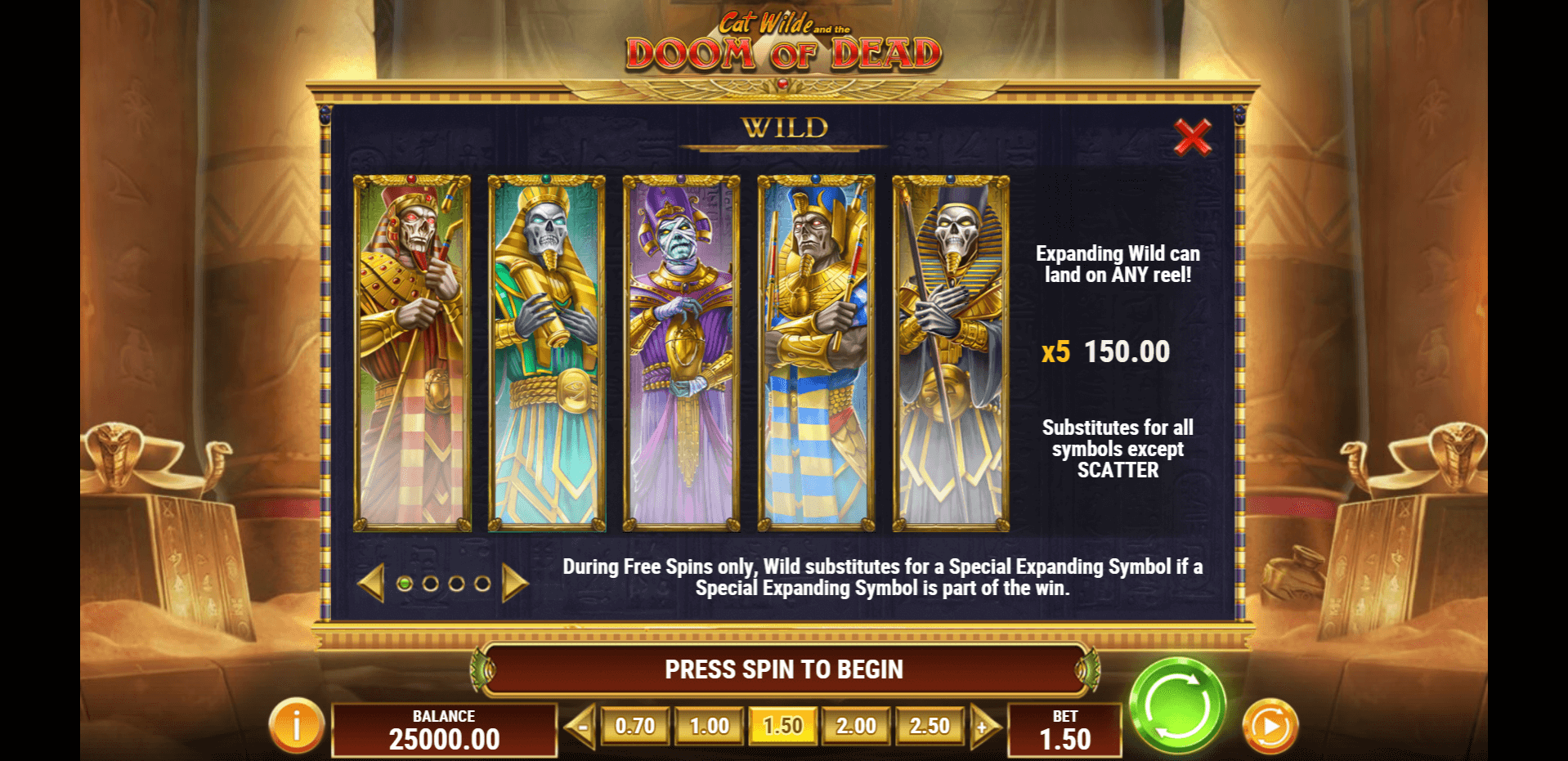 cat wilde and the doom of dead slot machine detail image 0
