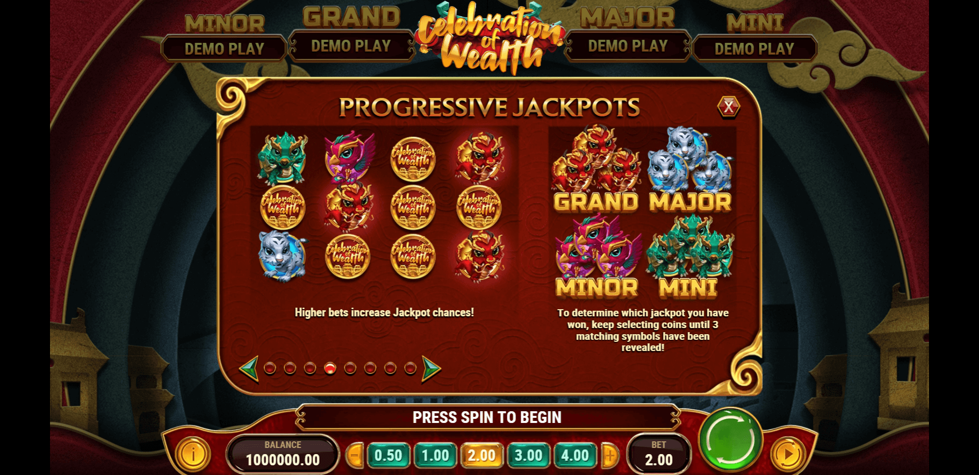 celebration of wealth slot machine detail image 3