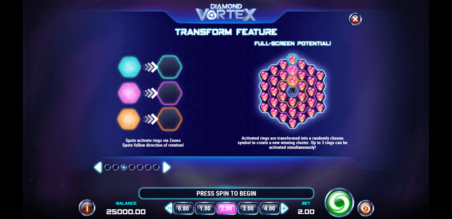 diamond vortex slot machine detail image 2