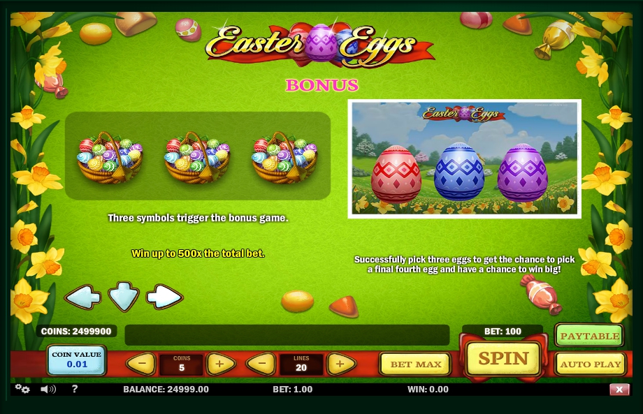 easter eggs slot machine detail image 2