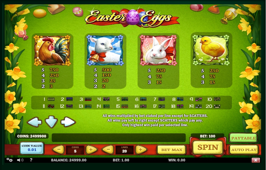 easter eggs slot machine detail image 1