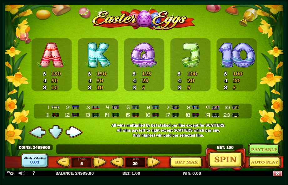 easter eggs slot machine detail image 0