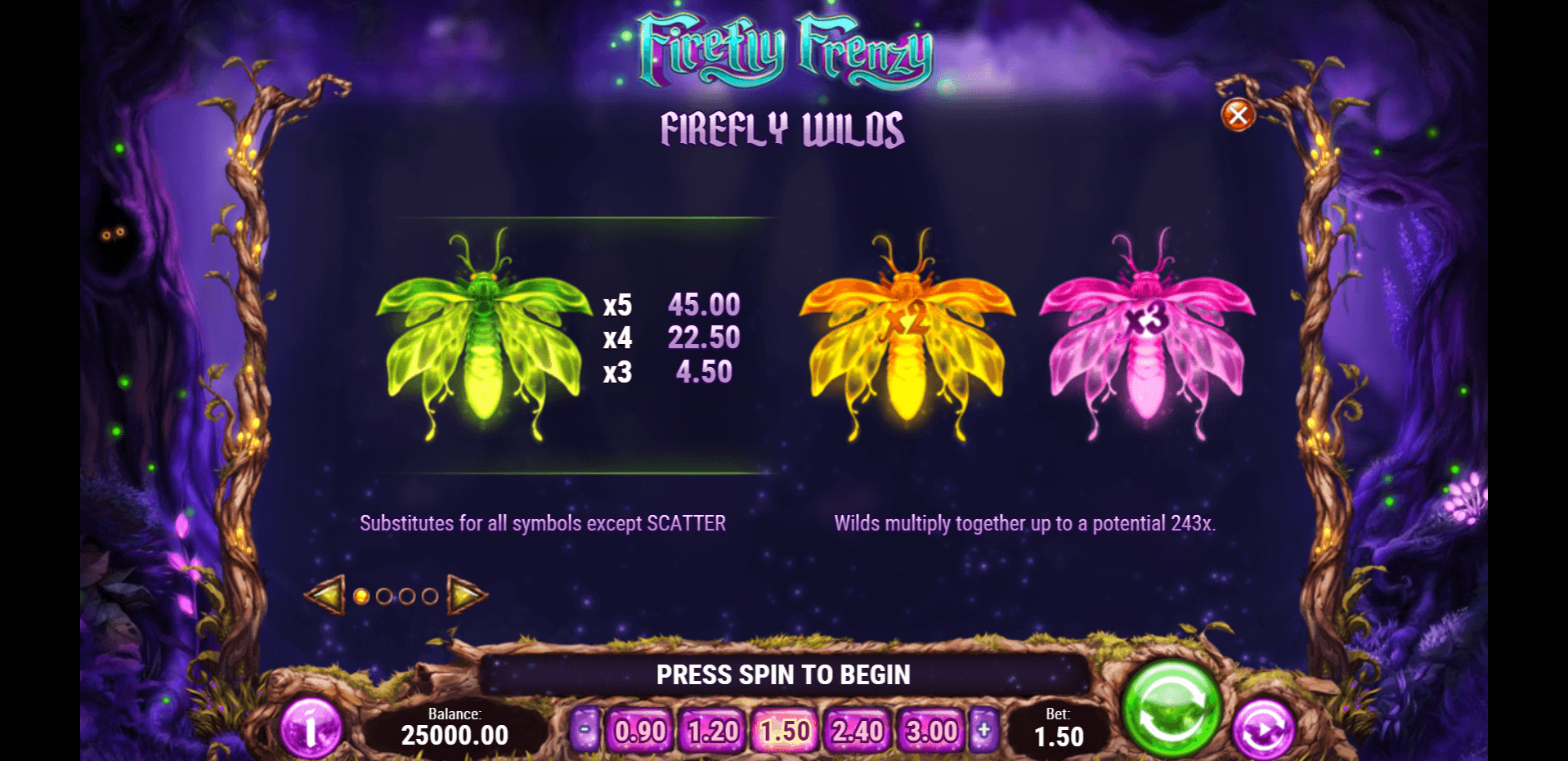 firefly frenzy slot machine detail image 0