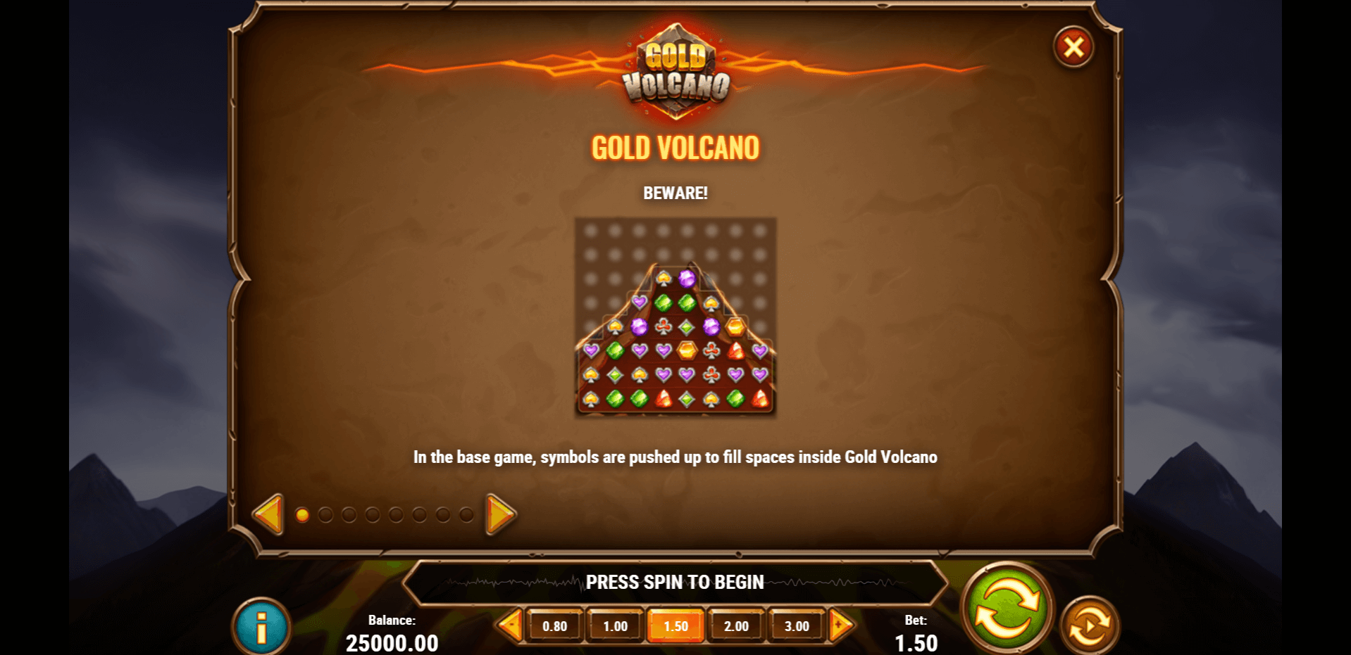 gold volcano slot machine detail image 0