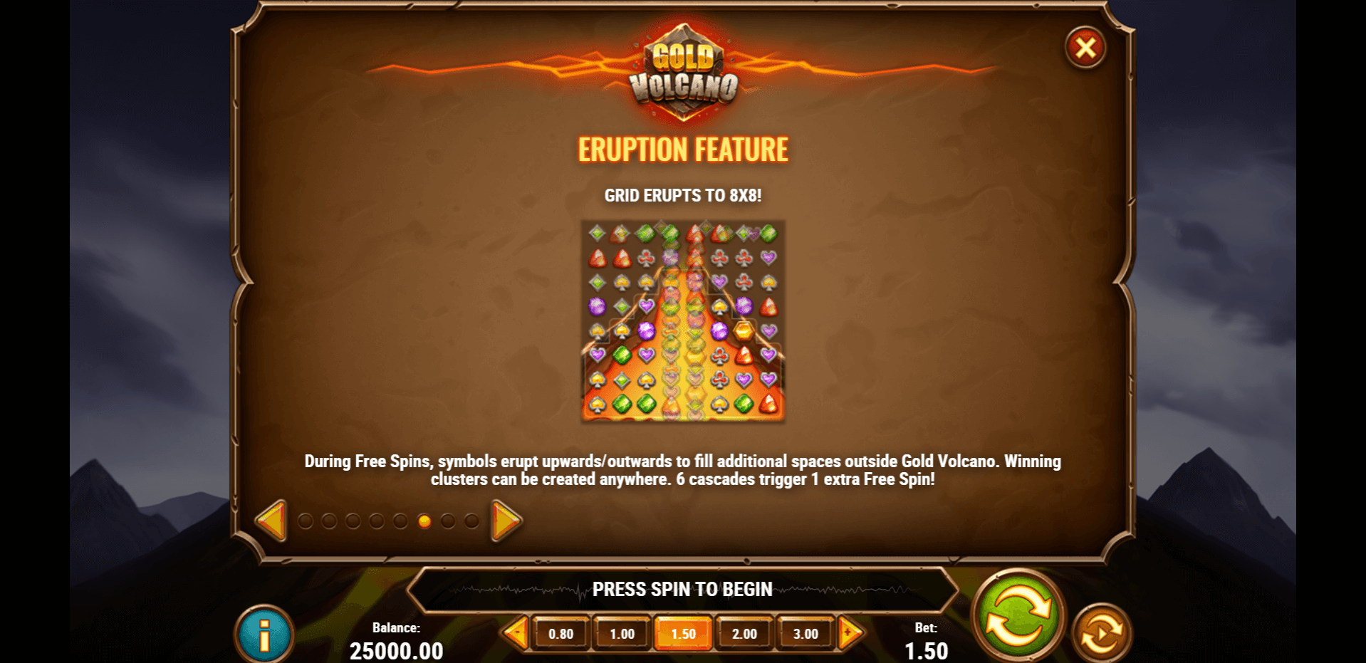 gold volcano slot machine detail image 5