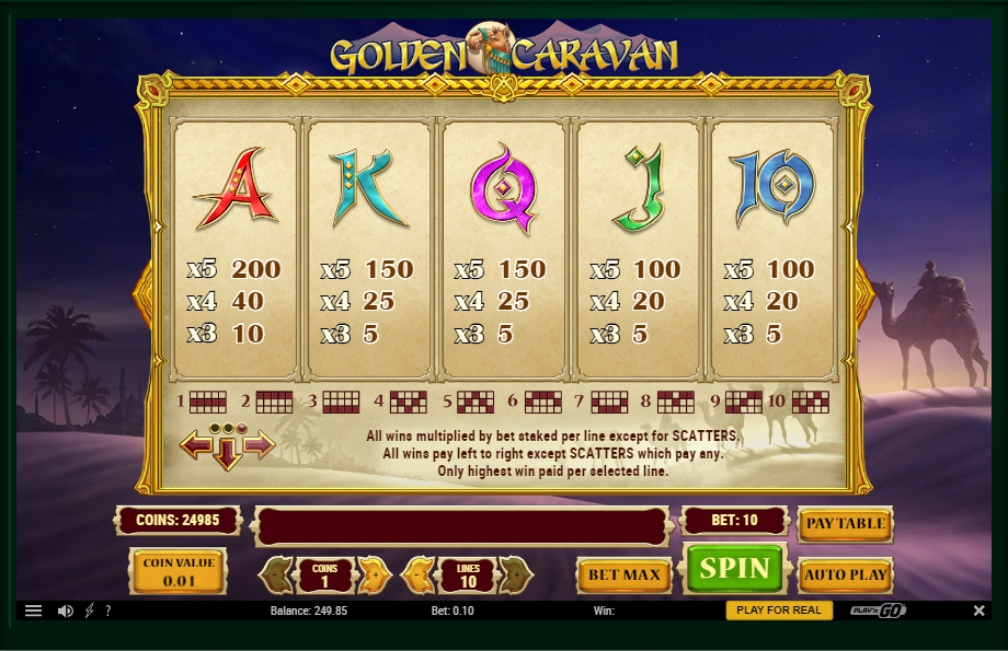 golden caravan slot machine detail image 0