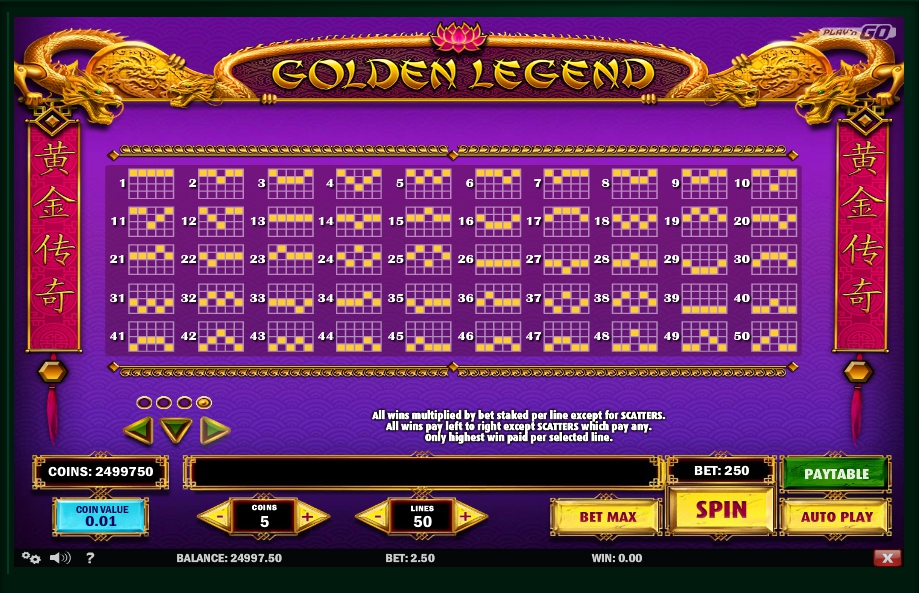 golden legend slot machine detail image 0