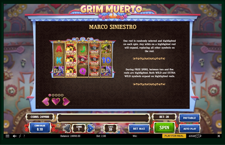 grim muerto slot machine detail image 4