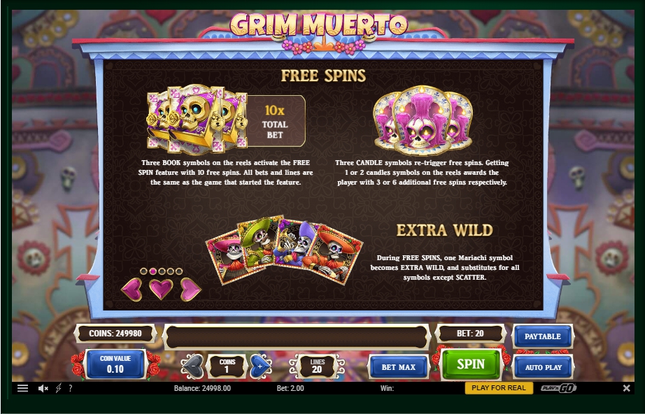 grim muerto slot machine detail image 3