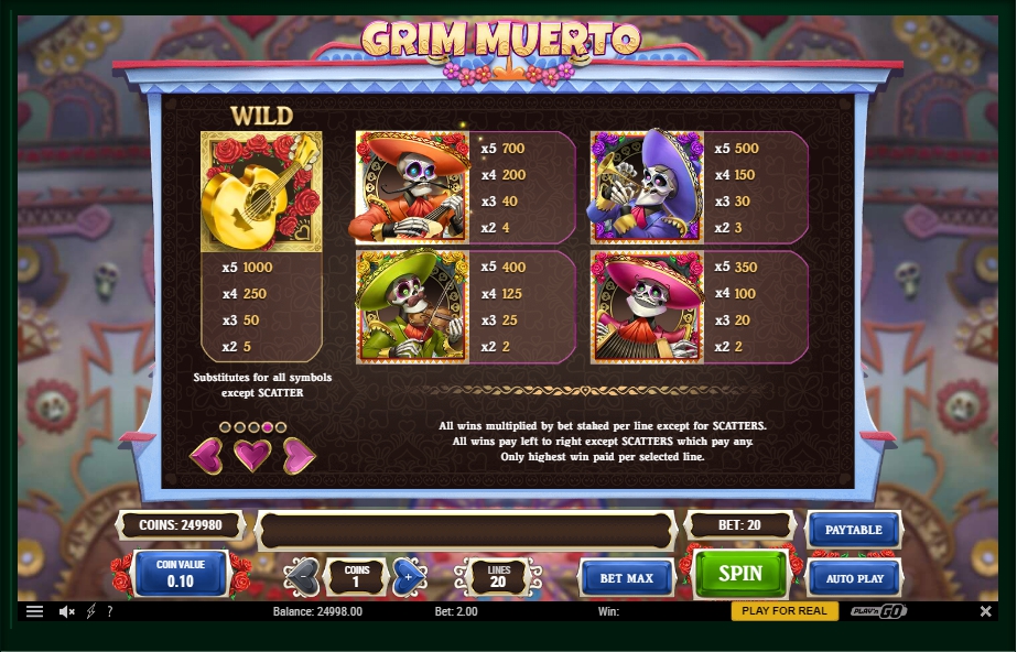 grim muerto slot machine detail image 1