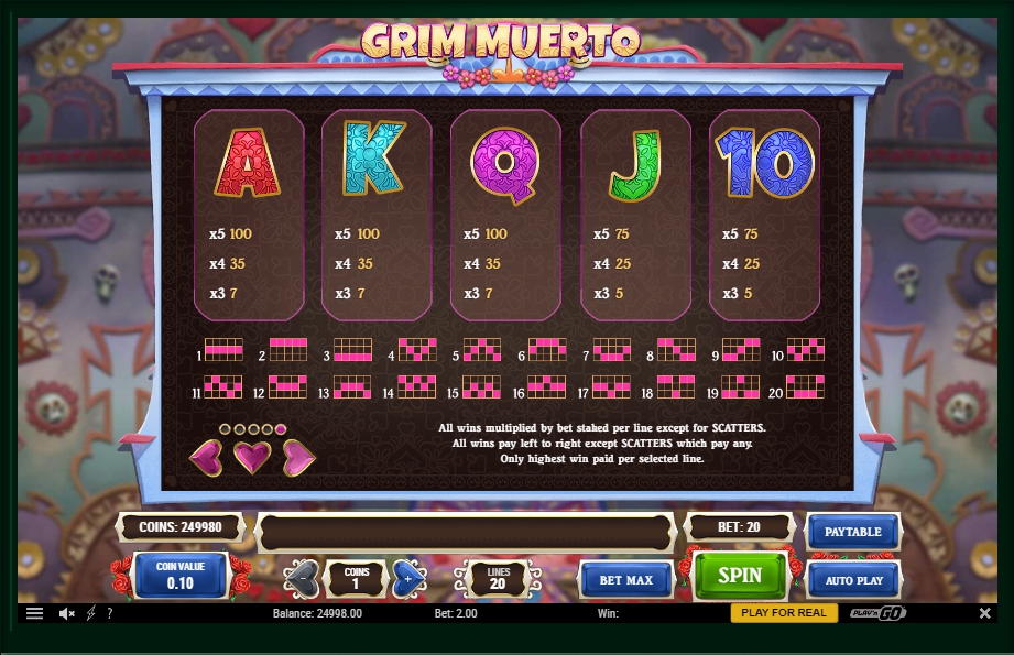 grim muerto slot machine detail image 0