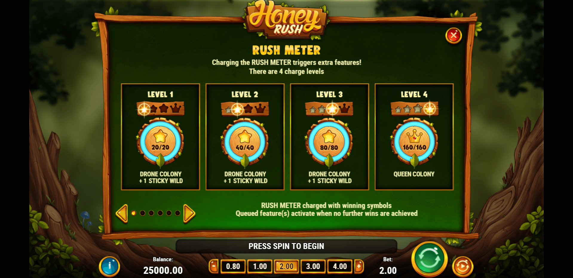 honey rush slot machine detail image 0