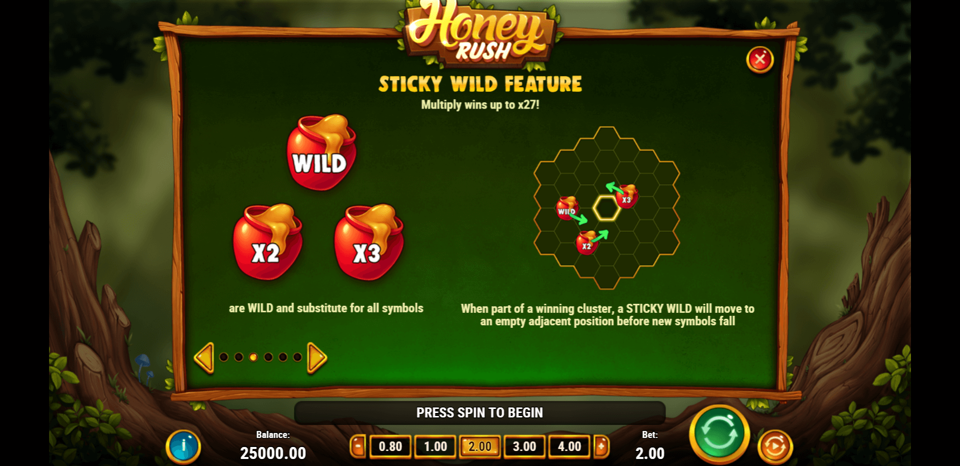 honey rush slot machine detail image 2