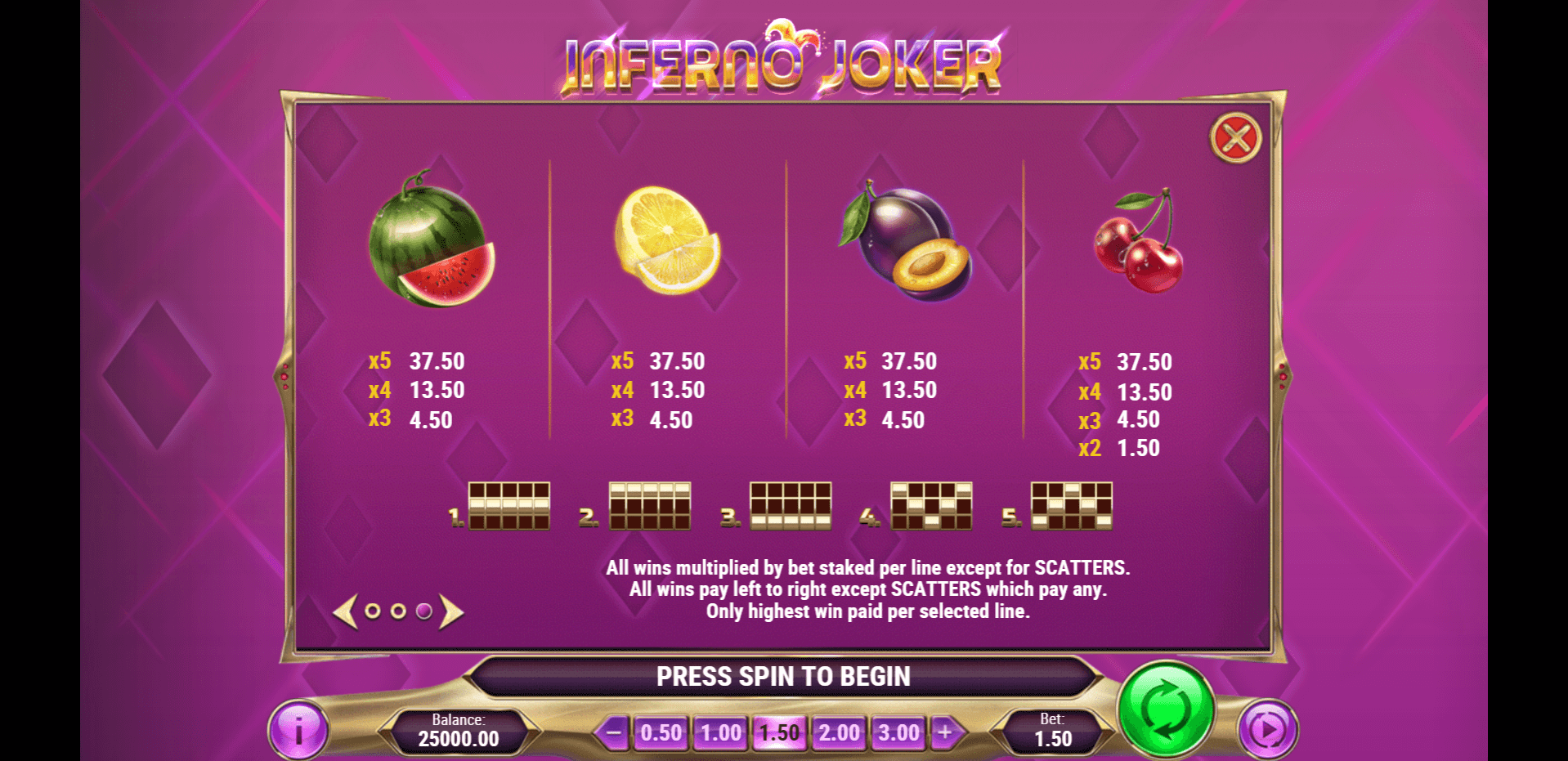 inferno joker slot machine detail image 2