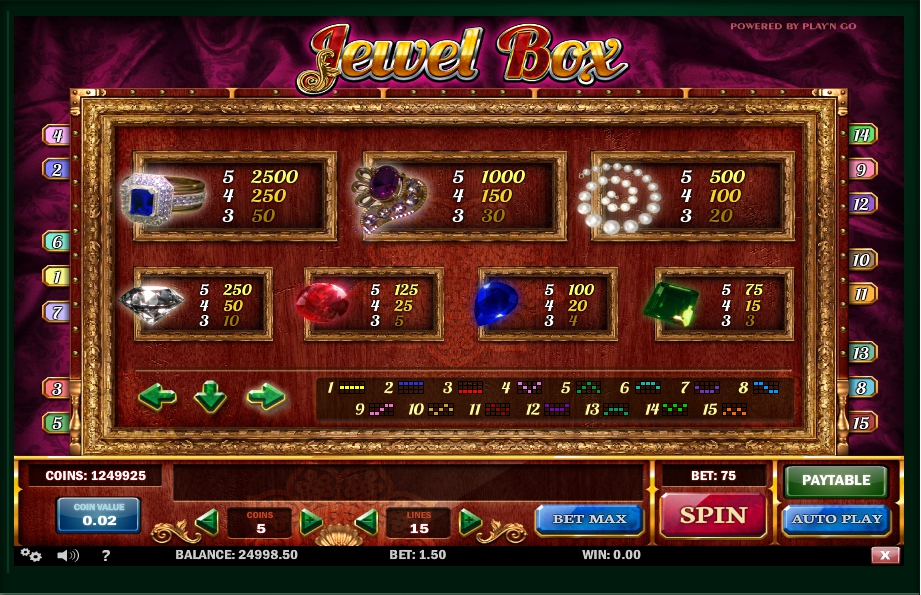 jewel box slot machine detail image 0