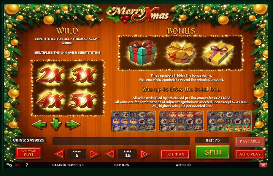 merry xmas slot machine detail image 1