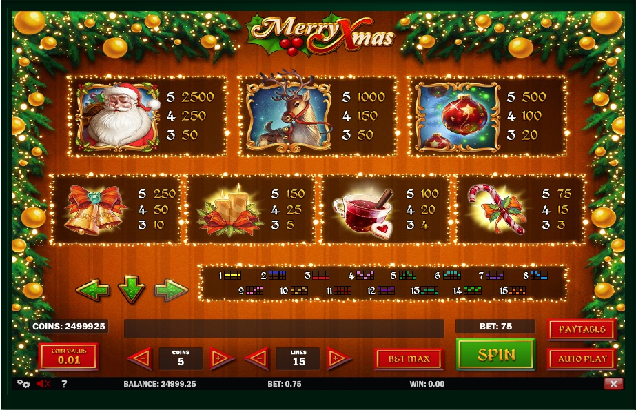 merry xmas slot machine detail image 0