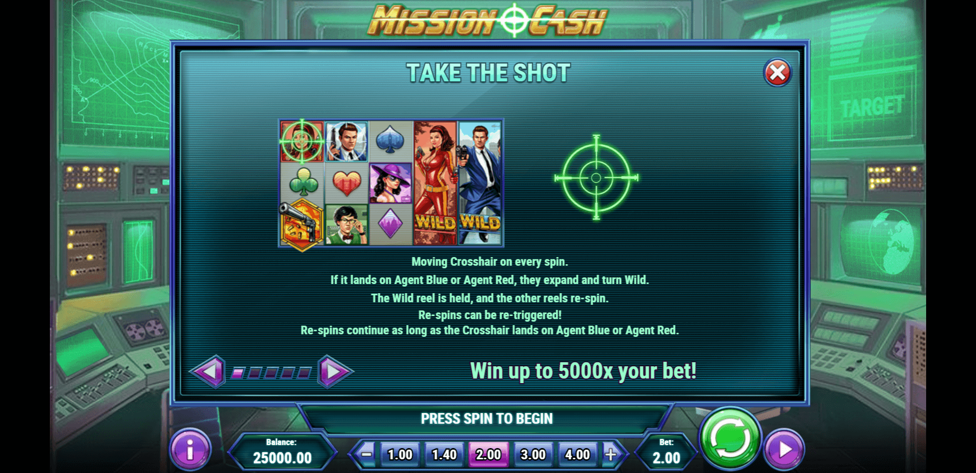 mission cash slot machine detail image 1