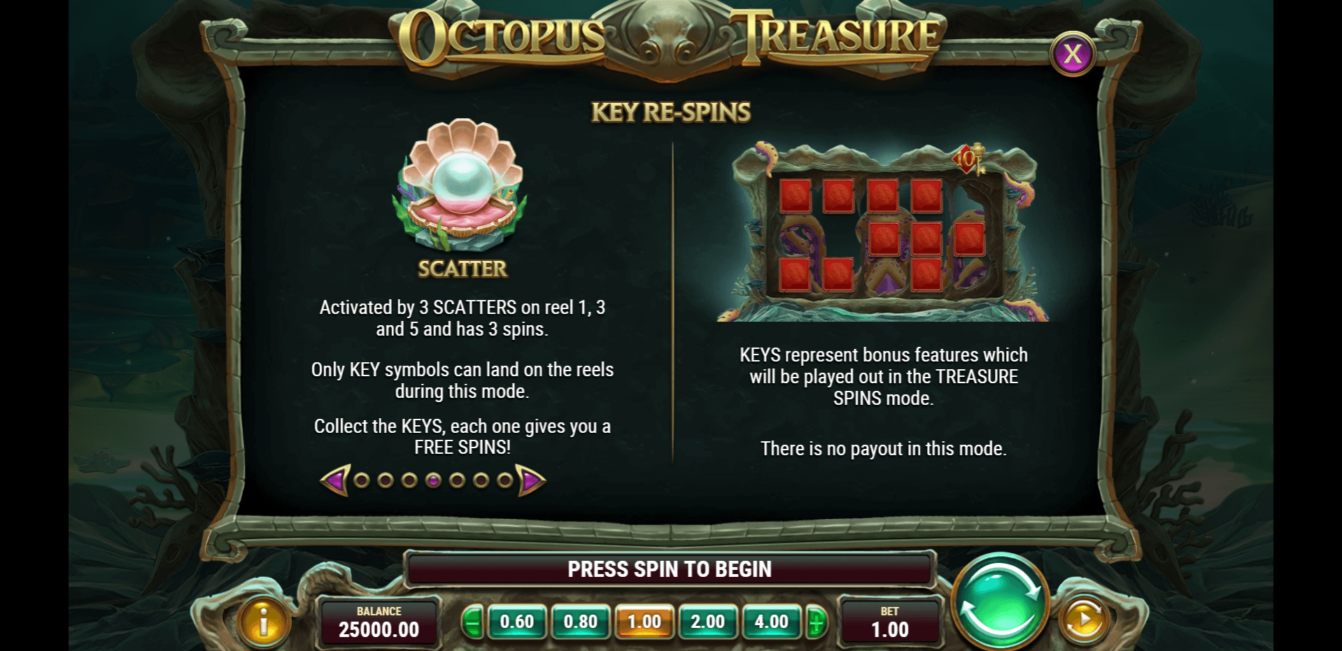 octopus treasure slot machine detail image 3