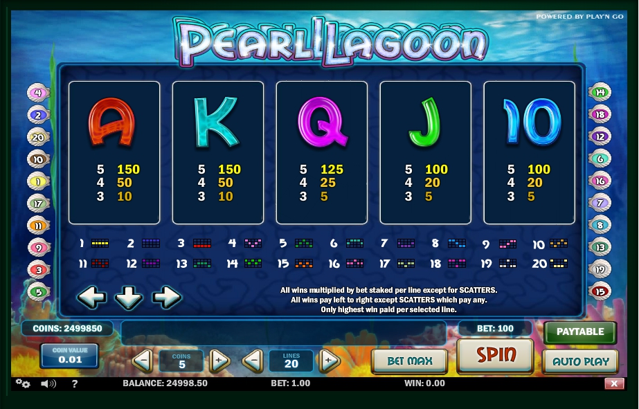 pearl lagoon slot machine detail image 0