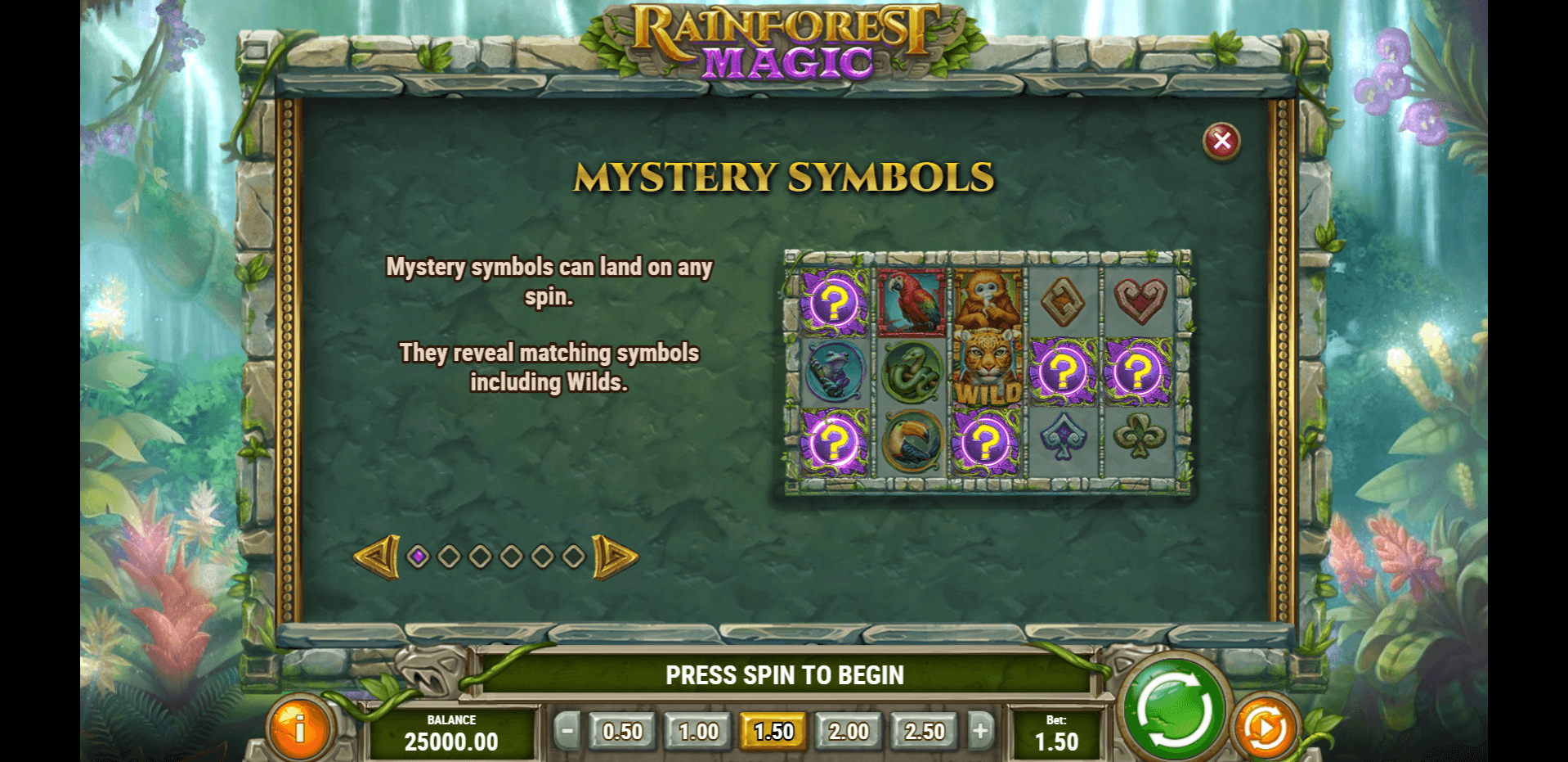 rainforest magic slot machine detail image 0