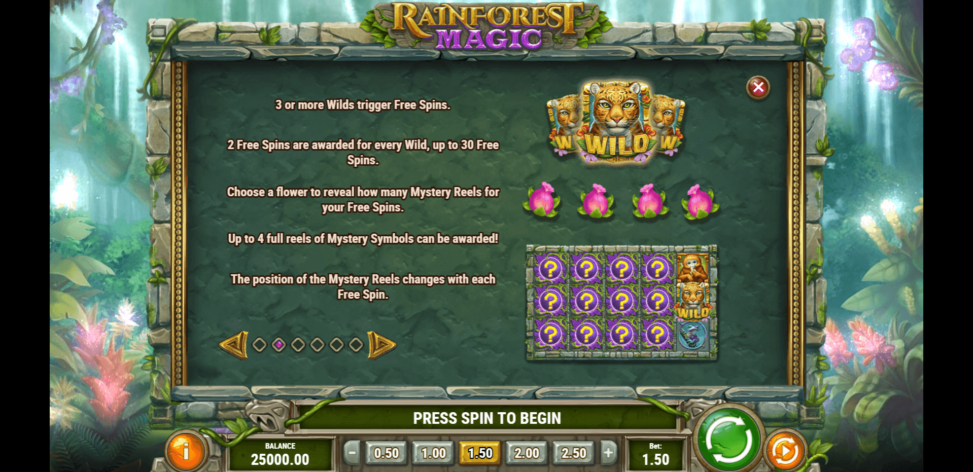 rainforest magic slot machine detail image 1