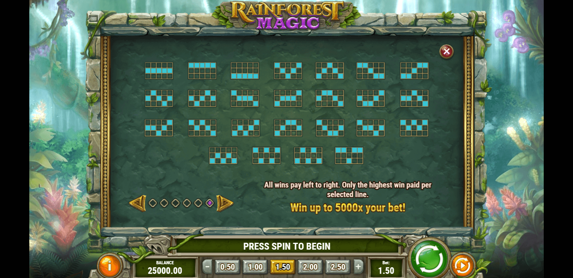 rainforest magic slot machine detail image 5