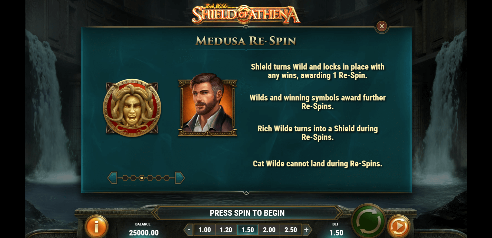 rich wilde and the shield of athena slot machine detail image 2