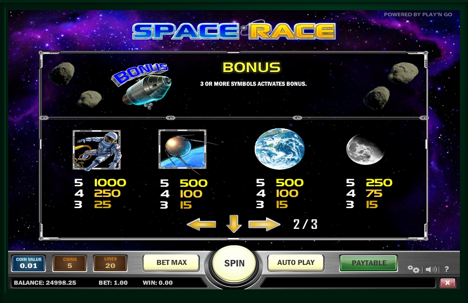 space race slot machine detail image 1