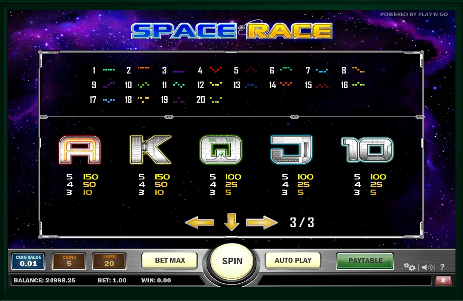 space race slot machine detail image 0