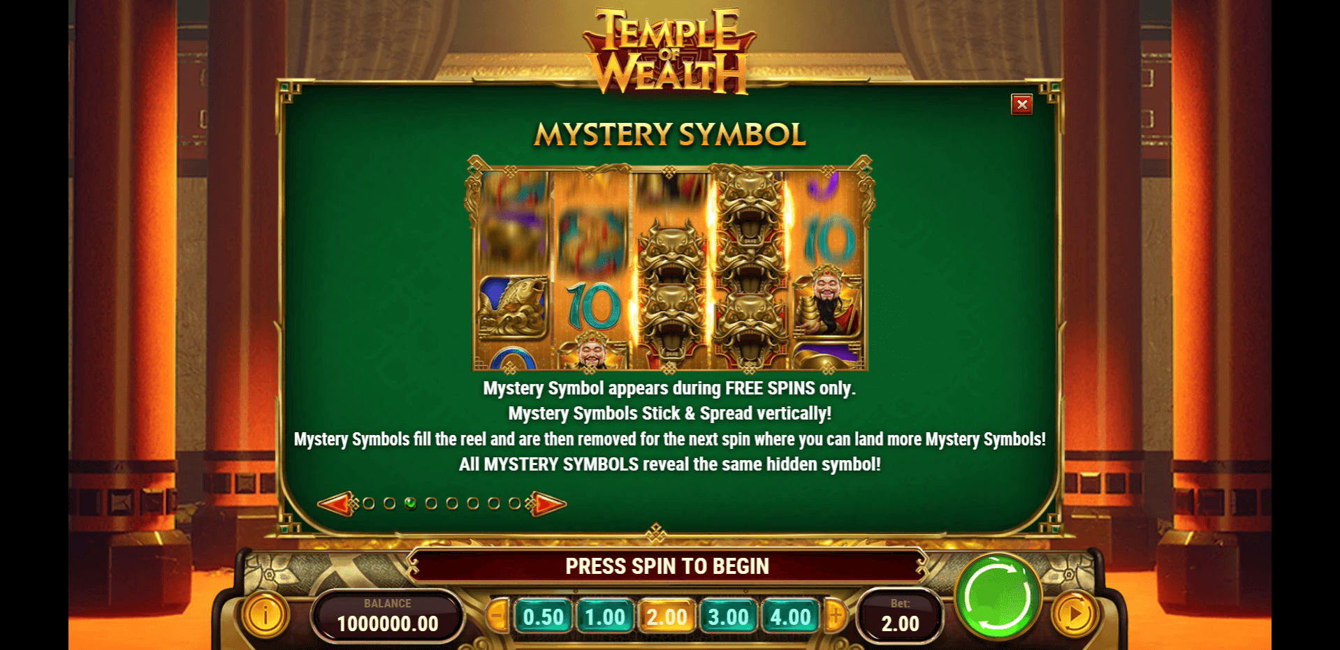 temple of wealth slot machine detail image 2
