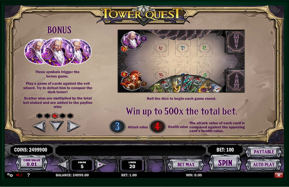 tower quest slot machine detail image 2