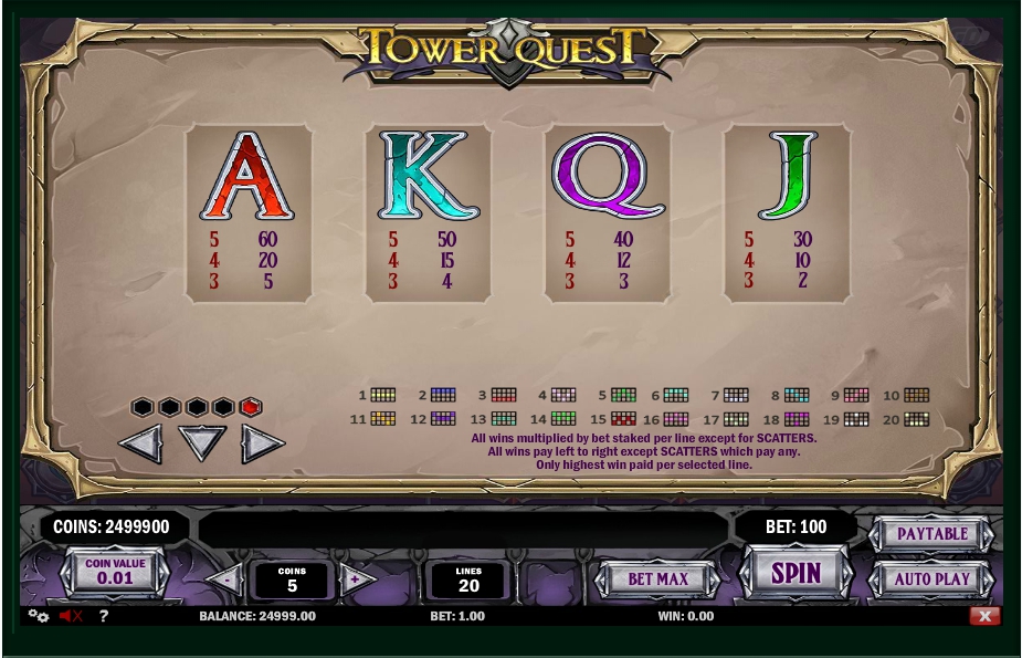 tower quest slot machine detail image 0