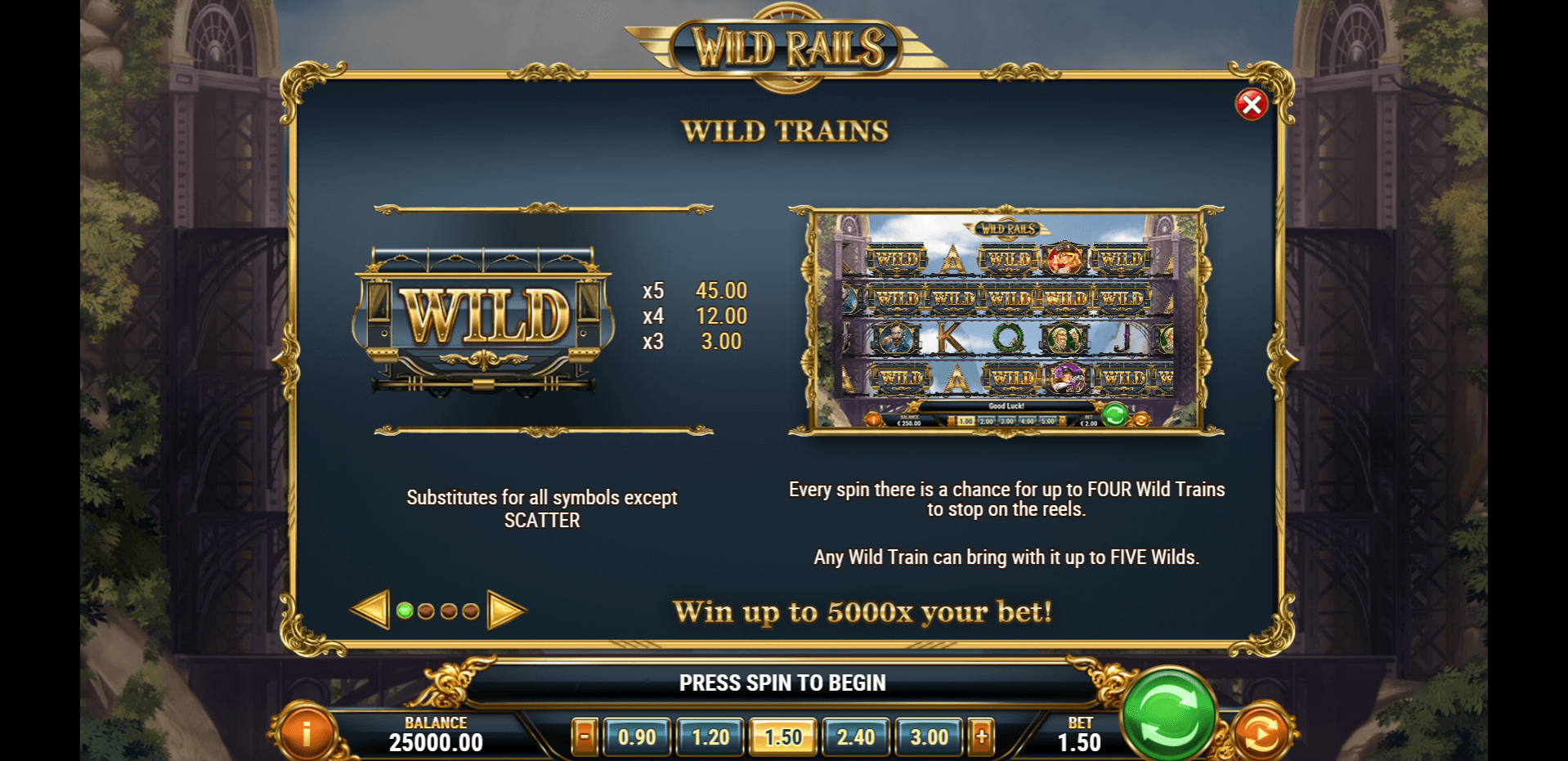 wild rails slot machine detail image 0