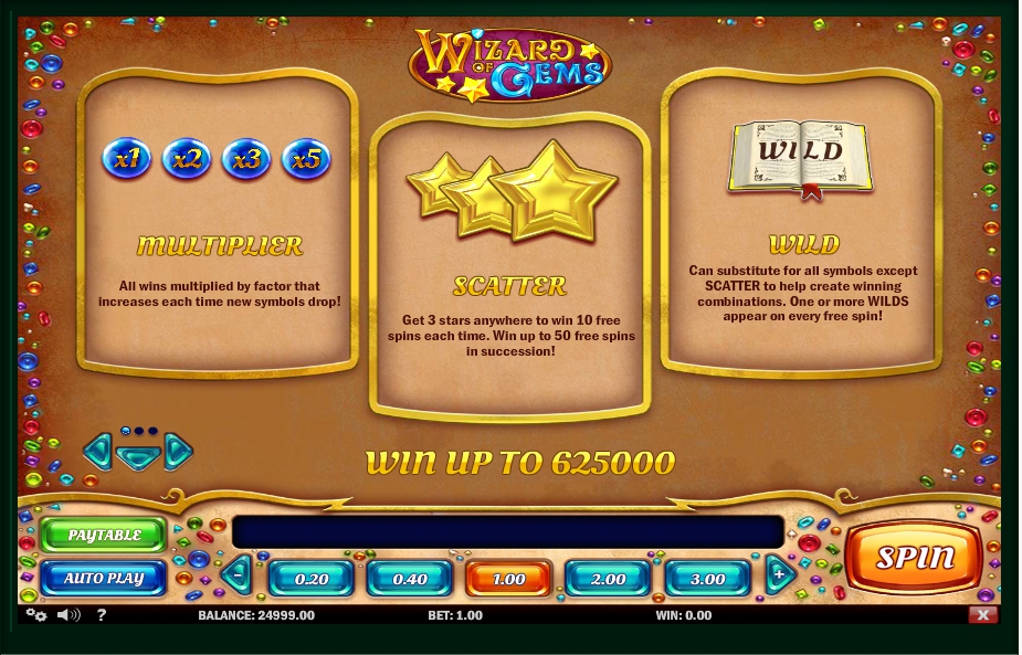 wizard of gems slot machine detail image 2