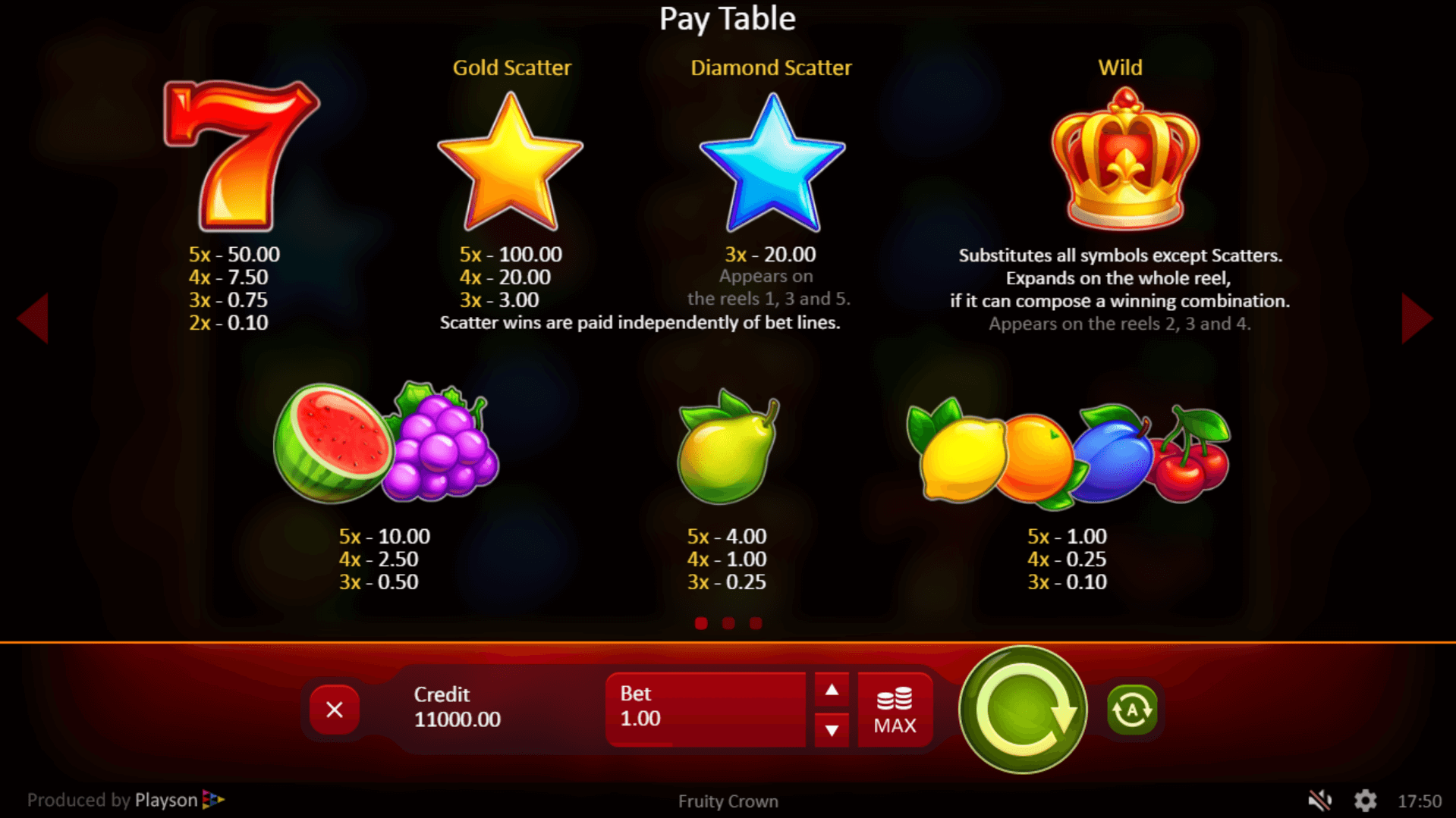 fruity crown slot machine detail image 0