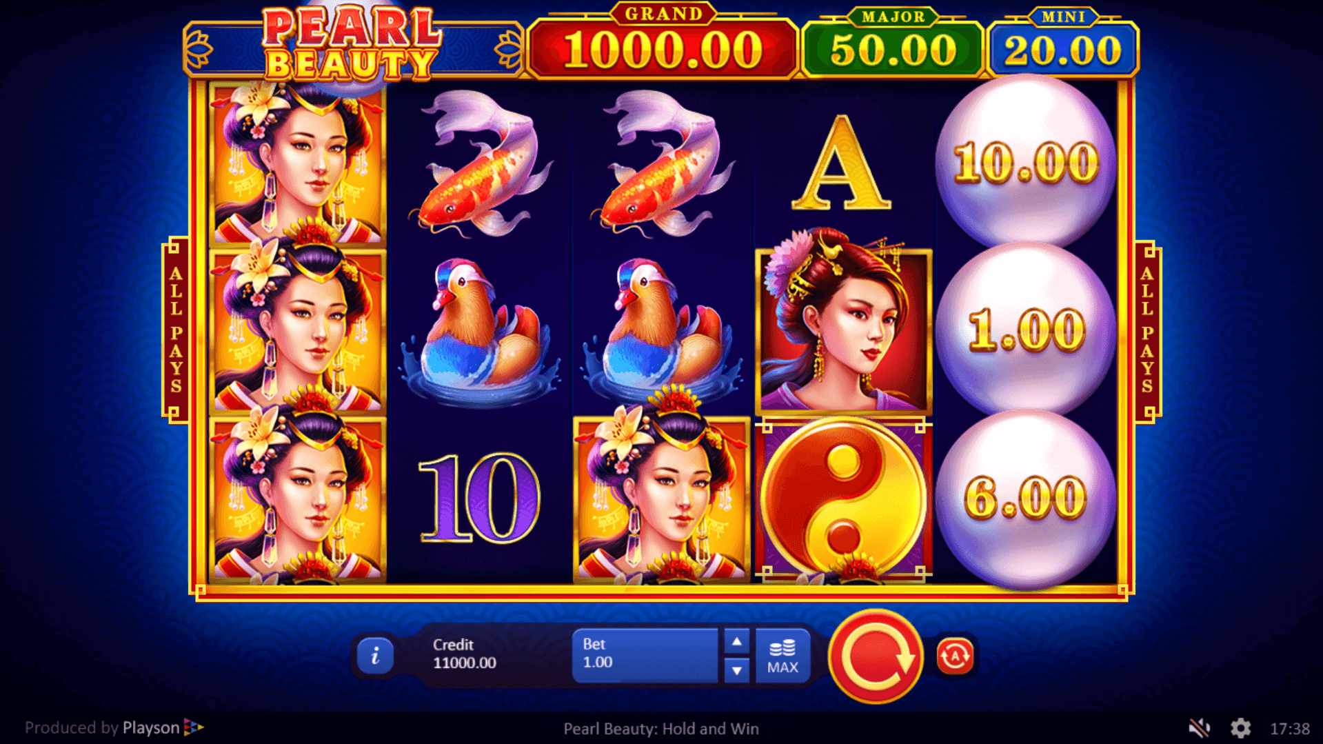 Pearl Beauty Hold and Win slot play free