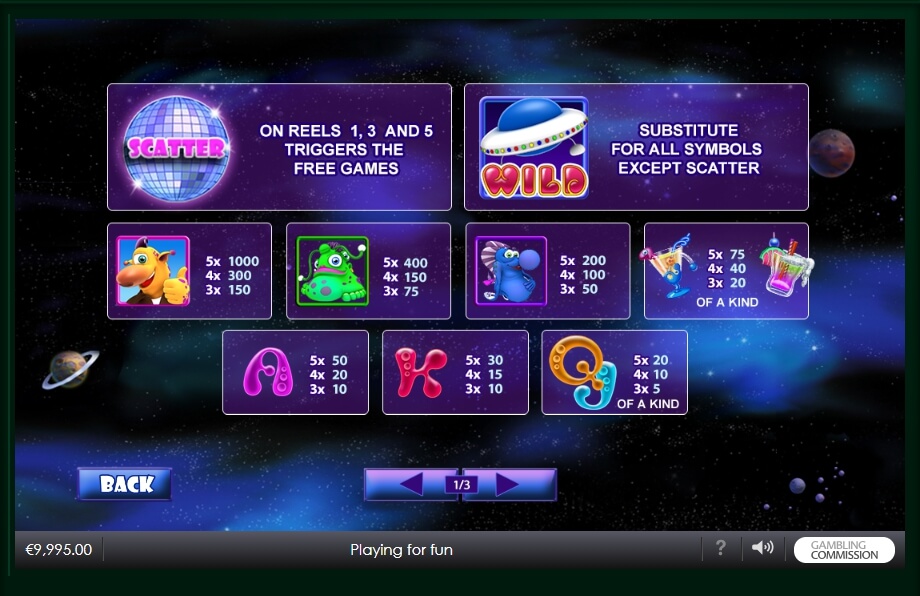 cosmic disco slot machine detail image 2