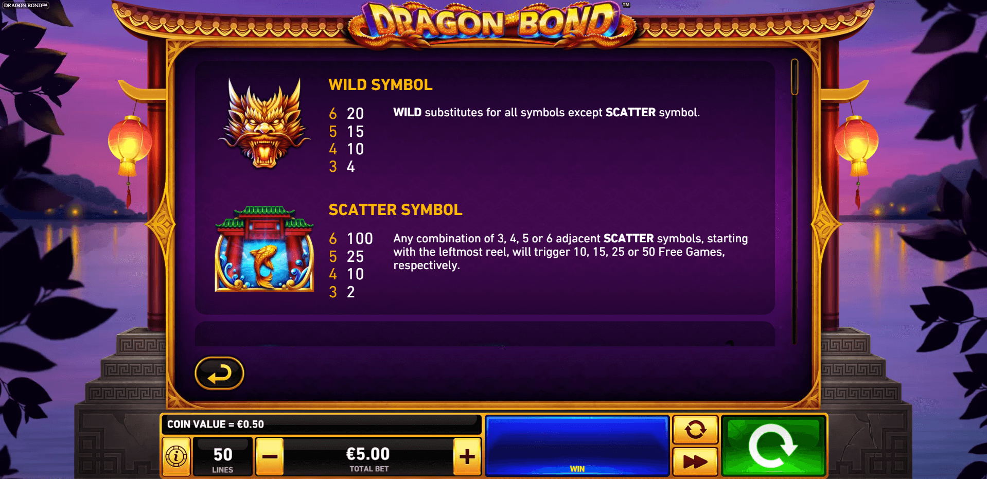 dragon bond slot machine detail image 0